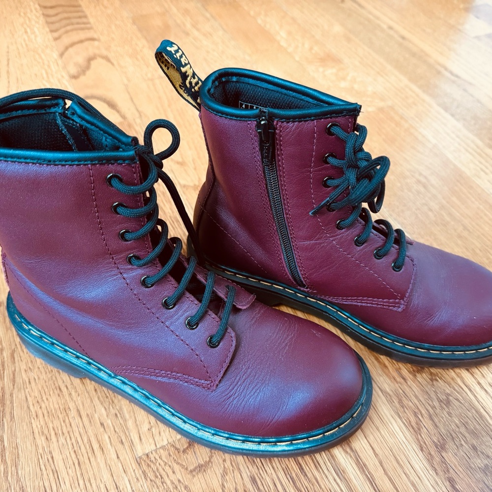 Kid’s Maroon colored Doc Martens